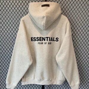 Essentials light Gray Hoodie large New